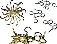 Cup Hooks - Buy brass plated Shoulder Hooks and Screw Eyes