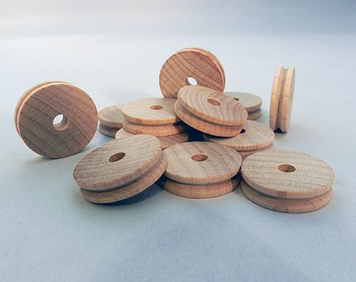 wooden pulley wheels