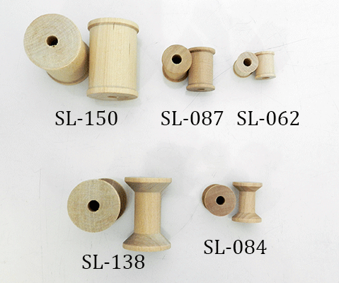 60pcs Wooden Eco-friendly Spools Craft Products for Stringing