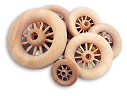 spoked wooden toy wheels
