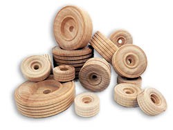 treaded wooden toy wheels