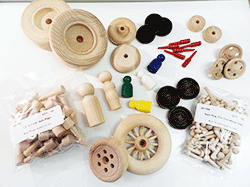 Buy wood toy parts, wooden wheels, game pieces | Bear Woods Supply