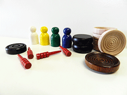 Buy wooden game parts, wooden checkers and cribbage Pegs | Bear Woods Supply